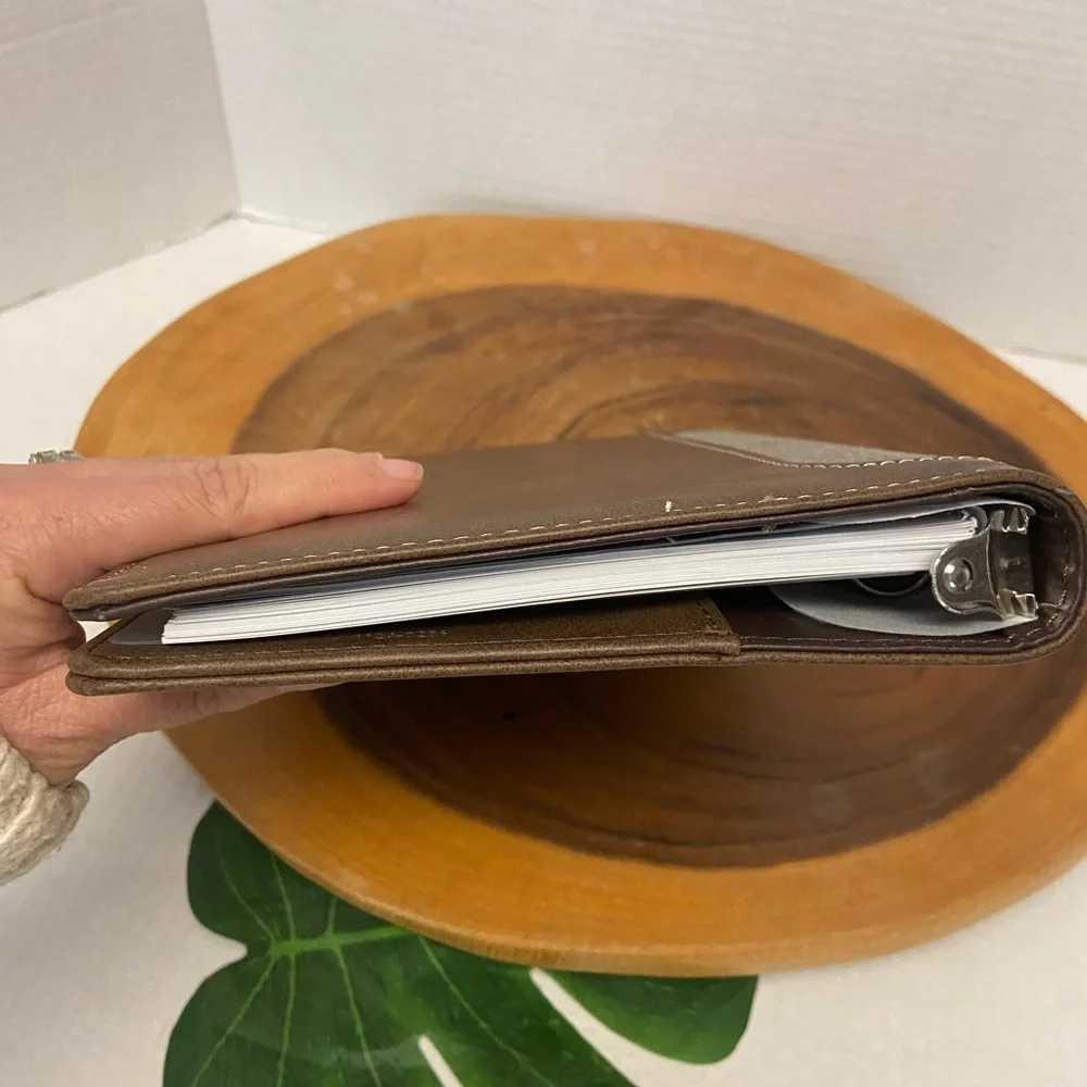 At A Glance Faux Leather Organizer Agenda Planner
